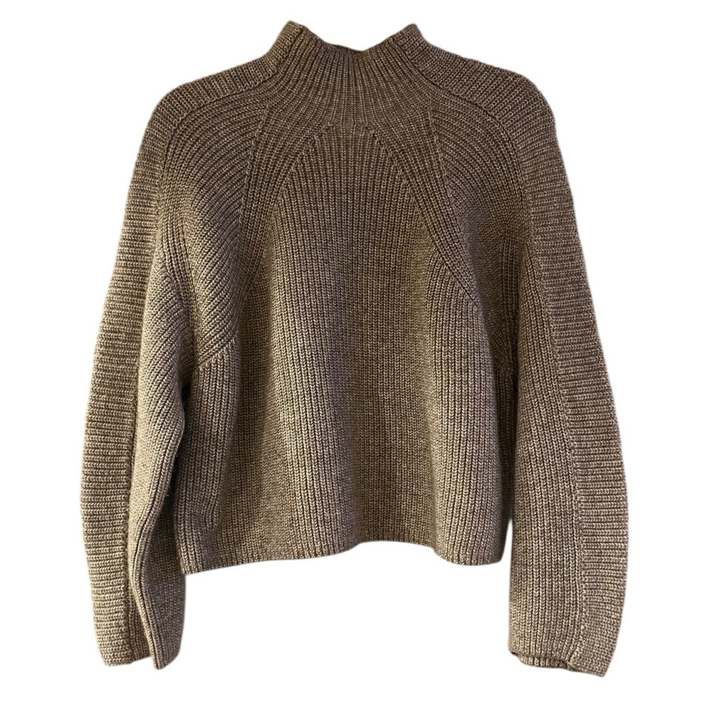 H&M Mock Neck Sweater with Balloon Sleeves Size Medium